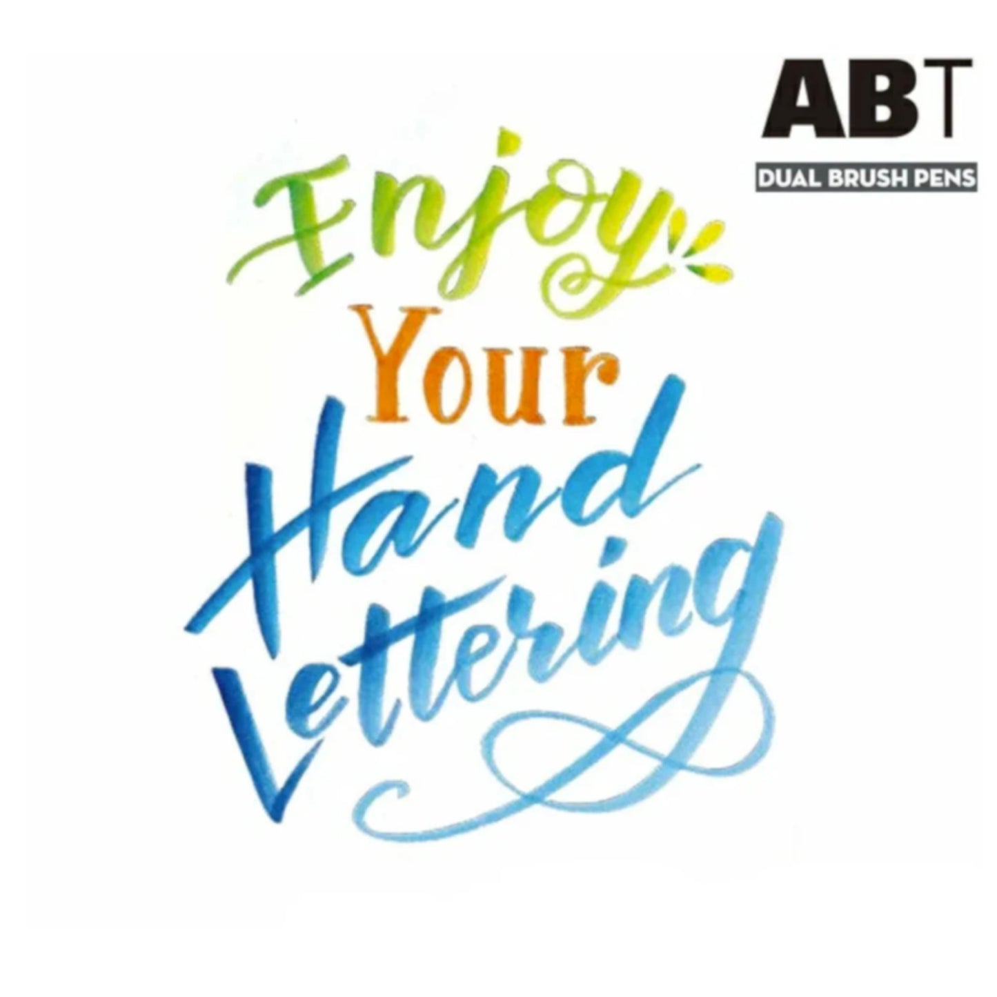 Tombow ABT Dual Brush Pens Water Based Dye Ink - 12 Pieces Basic