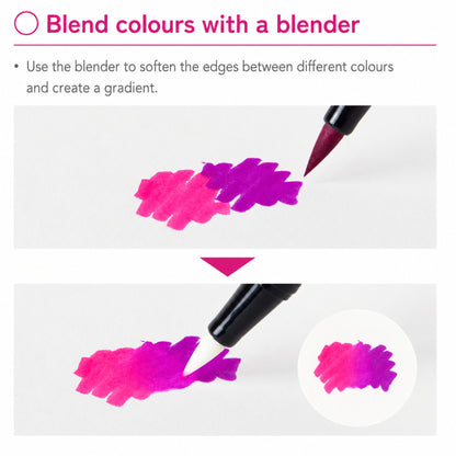 Tombow ABT Dual Brush Pens Water Based Dye Ink - 12 Pieces Pastel