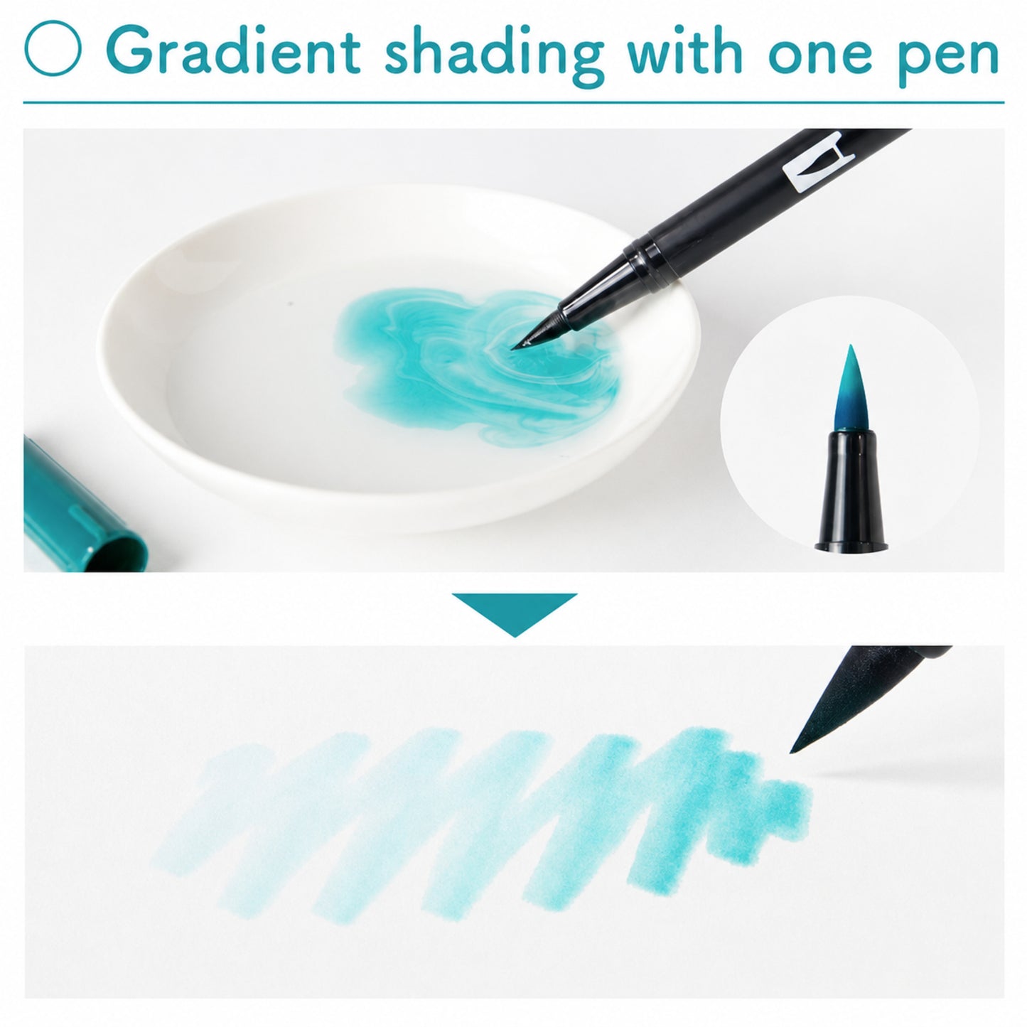 Tombow ABT Dual Brush Pens Water Based Dye Ink - 12 Pieces Pastel
