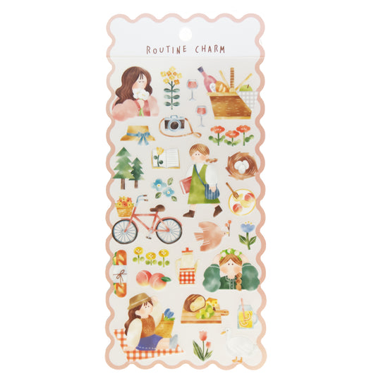 Mind Wave Routine Charm Stickers - Picnic