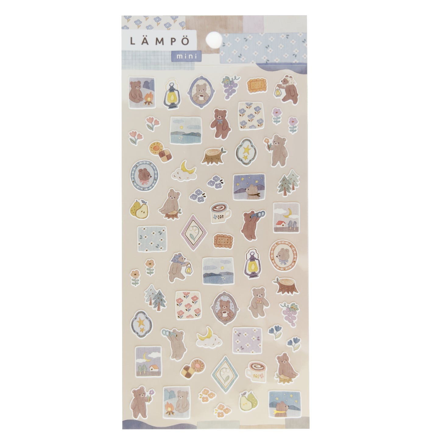 LÅMPÖ Mini Sticker Sheet - Camping Bear