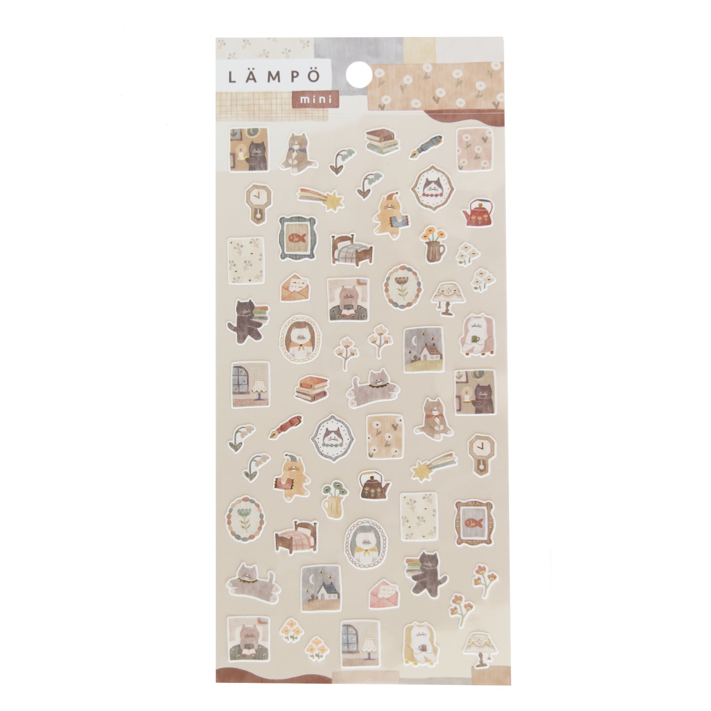 LÅMPÖ Mini Sticker Sheet - Cosy Cats at Home