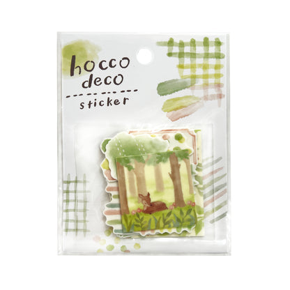 Mind Wave Hocco Deco Die Cut Washi Flake Sticker Deer in Field