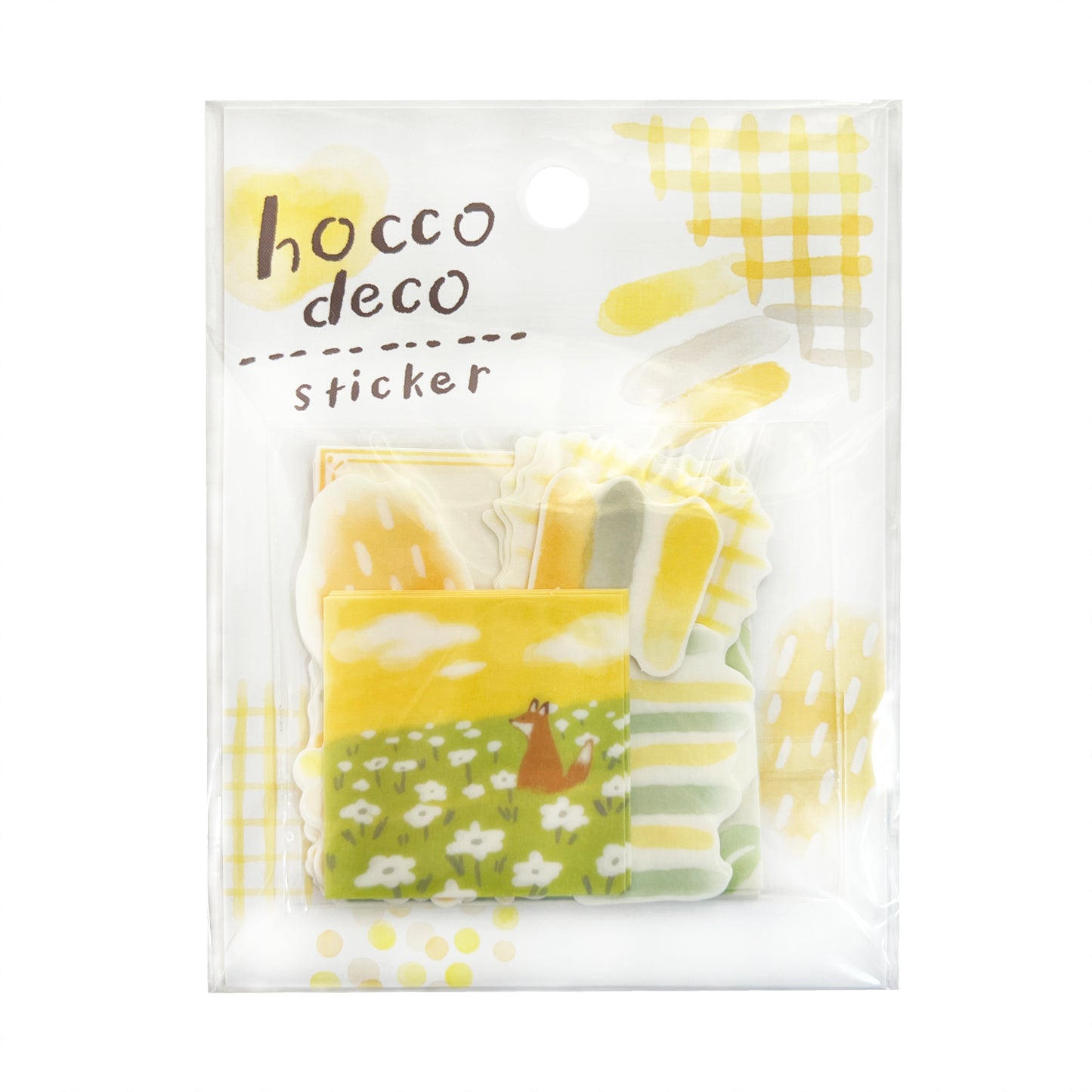 Mind Wave Hocco Deco Die Cut Washi Flake Sticker Fox in Field