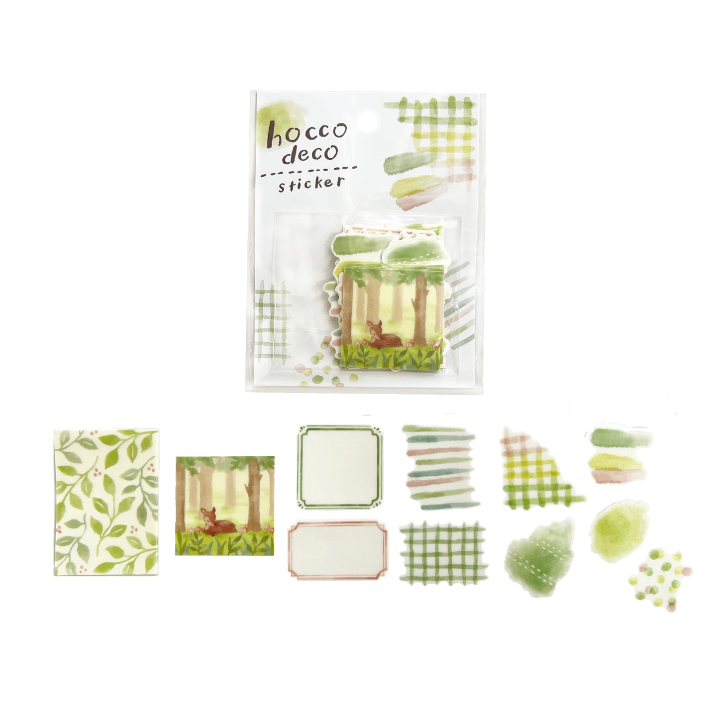 Mind Wave Hocco Deco Die Cut Washi Flake Sticker Deer in Field