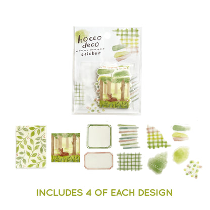 Mind Wave Hocco Deco Die Cut Washi Flake Sticker Deer in Field