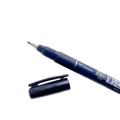 Tombow Black Ink Fudenosuke - Hard Tip Brush Pen
