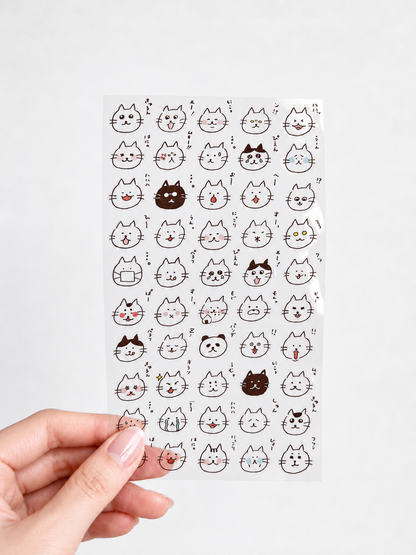Daily Seal Transparent Stickers - Reaction Cats