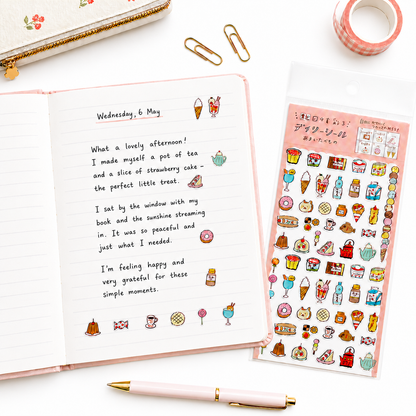 Daily Seal Transparent Stickers - Sweet Food