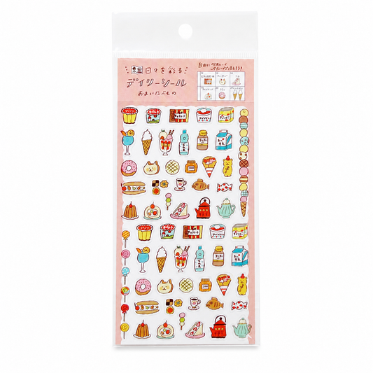 Daily Seal Transparent Stickers - Sweet Food