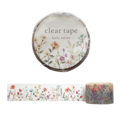 Mind Wave Lyric Series Clear Washi Tape - Flowers 30mm