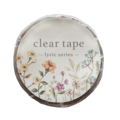 Mind Wave Lyric Series Clear Washi Tape - Flowers 30mm