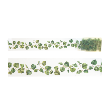 Mind Wave Lyric Series Clear Tape – Green Leaves 30mm