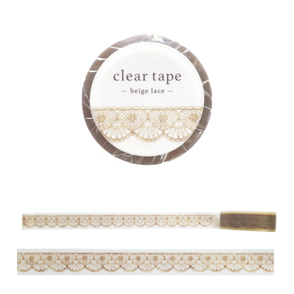 Mind Wave Lyric Series Clear Tape – Beige Lace 15mm