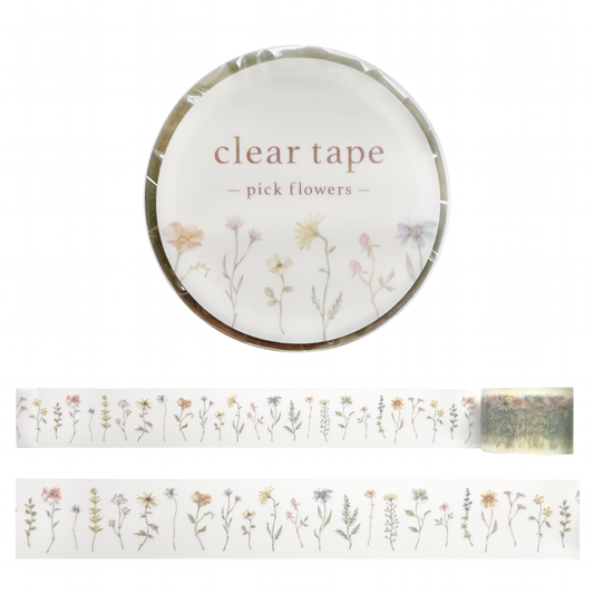 Clear Tape - Pick Flowers 30mm