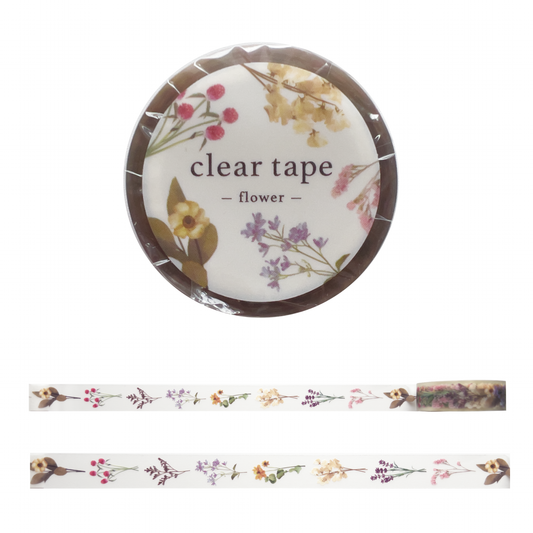 Clear Tape - Flower 30mm
