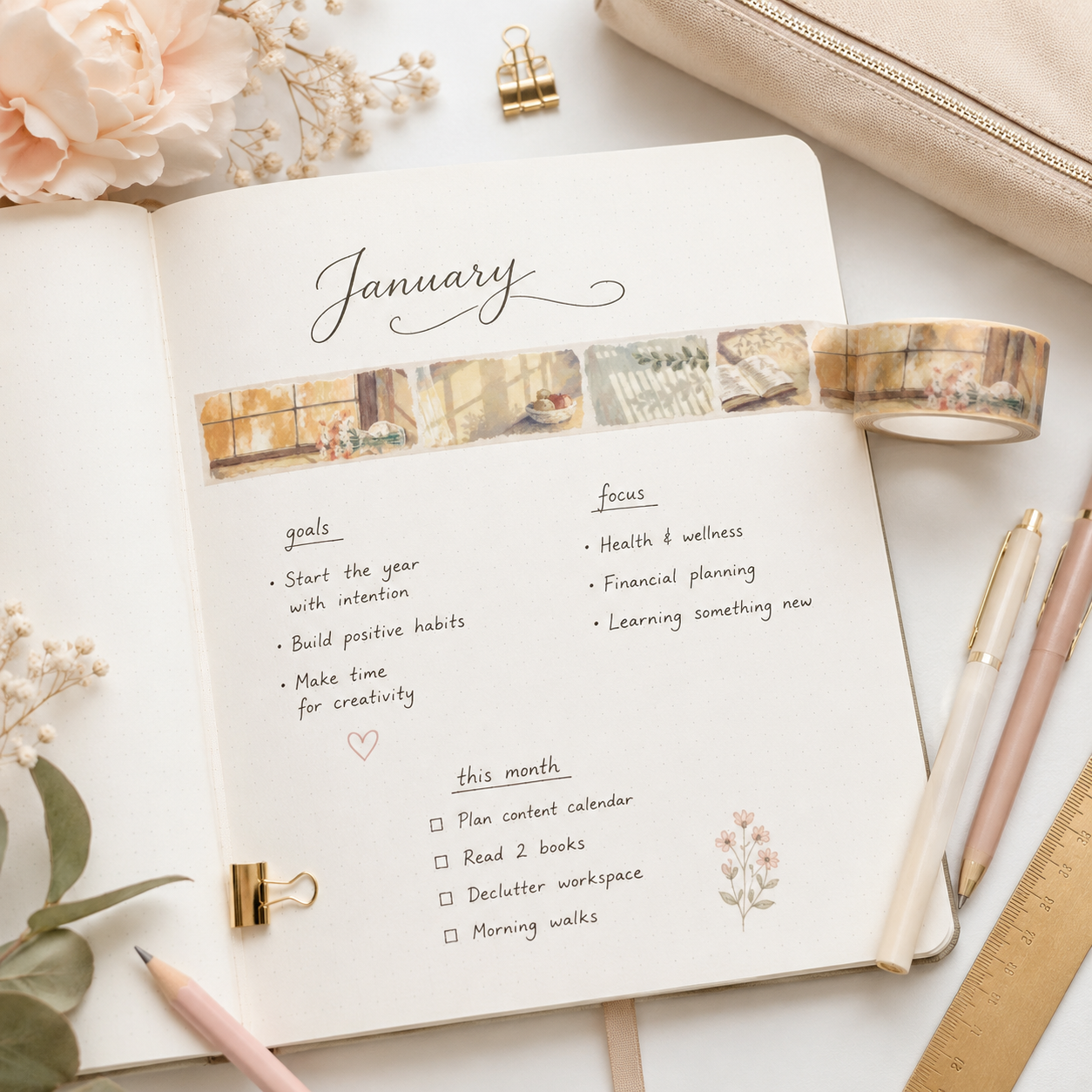 Clear Tape - Landscapes and Cosy Window Scenes 30mm