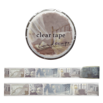 Clear Tape - Landscapes and Cosy Bedroom 30mm