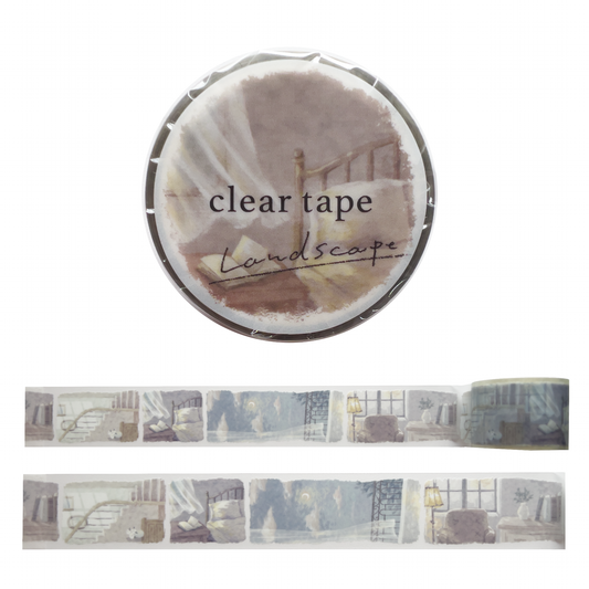 Clear Tape - Landscapes and Cosy Bedroom 30mm