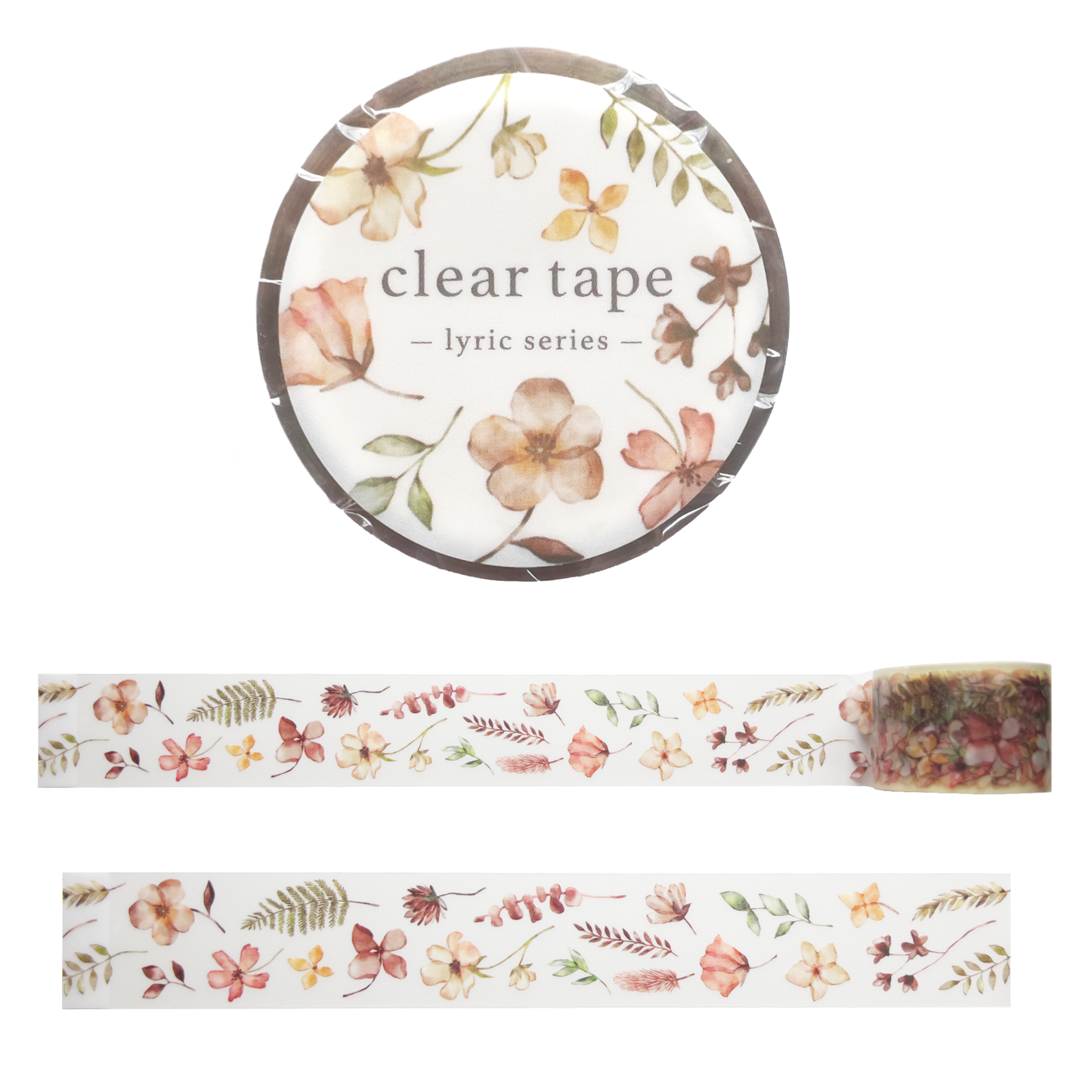 Clear Tape - Lyric Series and Floral Blooms 30mm