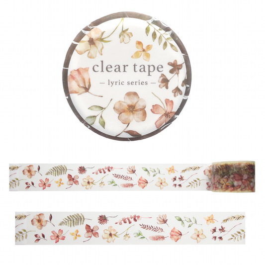 Clear Tape - Lyric Series and Floral Blooms 30mm