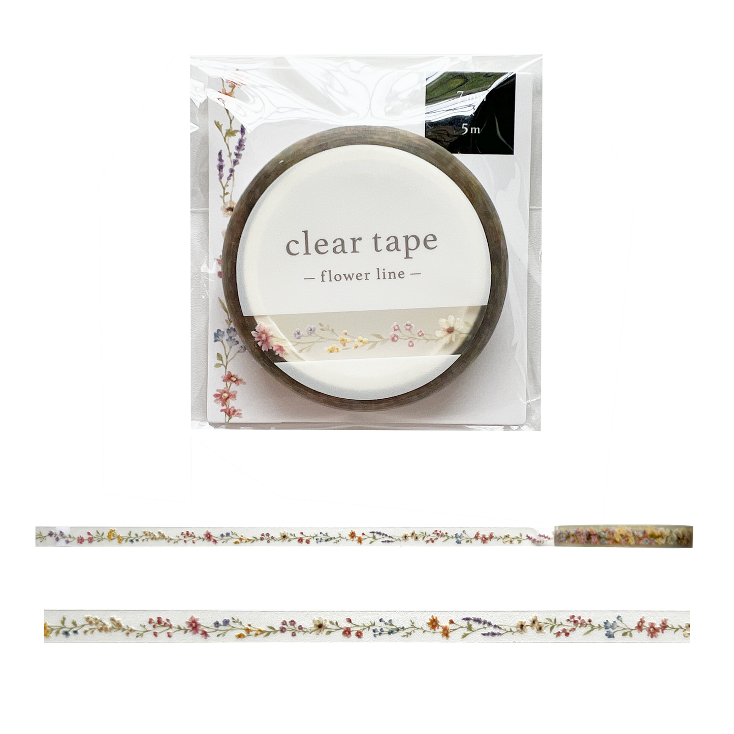 Clear Tape - Flower Line 7mm