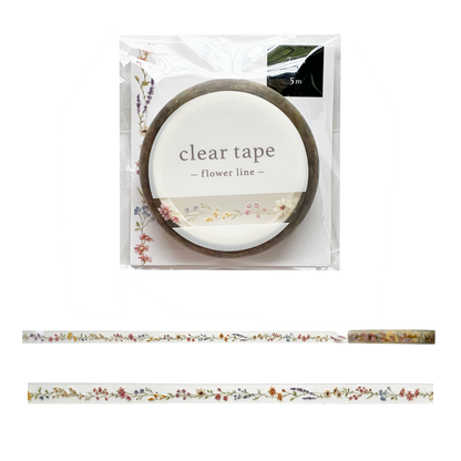 Clear Tape - Flower Line 7mm