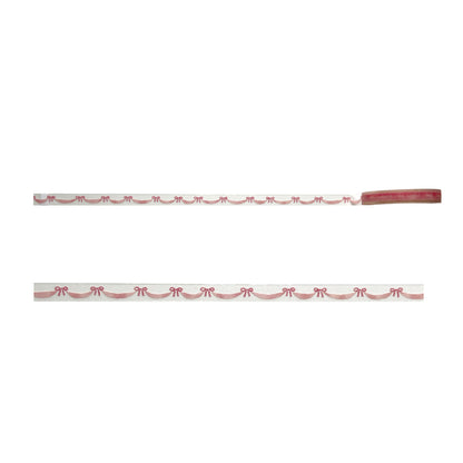 Clear Tape - Hokkori Pink Bows 7mm