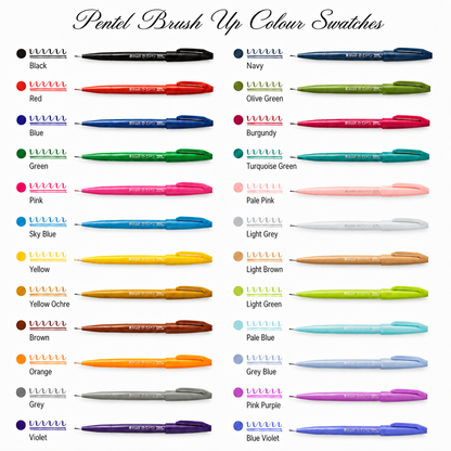 Pentel SES15C-24ST Brush Touch Sign Pen - Set of 24