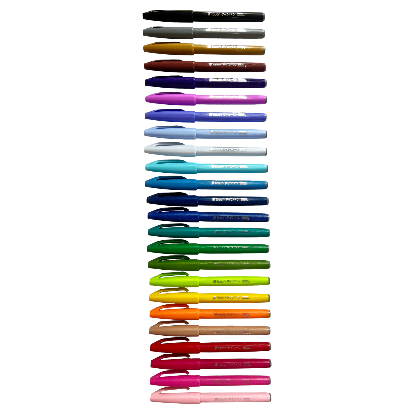 Pentel SES15C-24ST Brush Touch Sign Pen - Set of 24