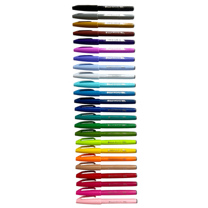 Pentel SES15C-24ST Brush Touch Sign Pen - Set of 24