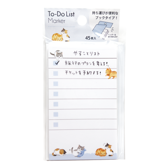 Kitera To Do List Marker Sticky Notes with Cute Cats