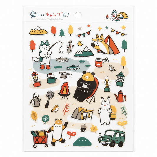 Cozyca x Masao Takahata Transparent Sticker - Fun Camping