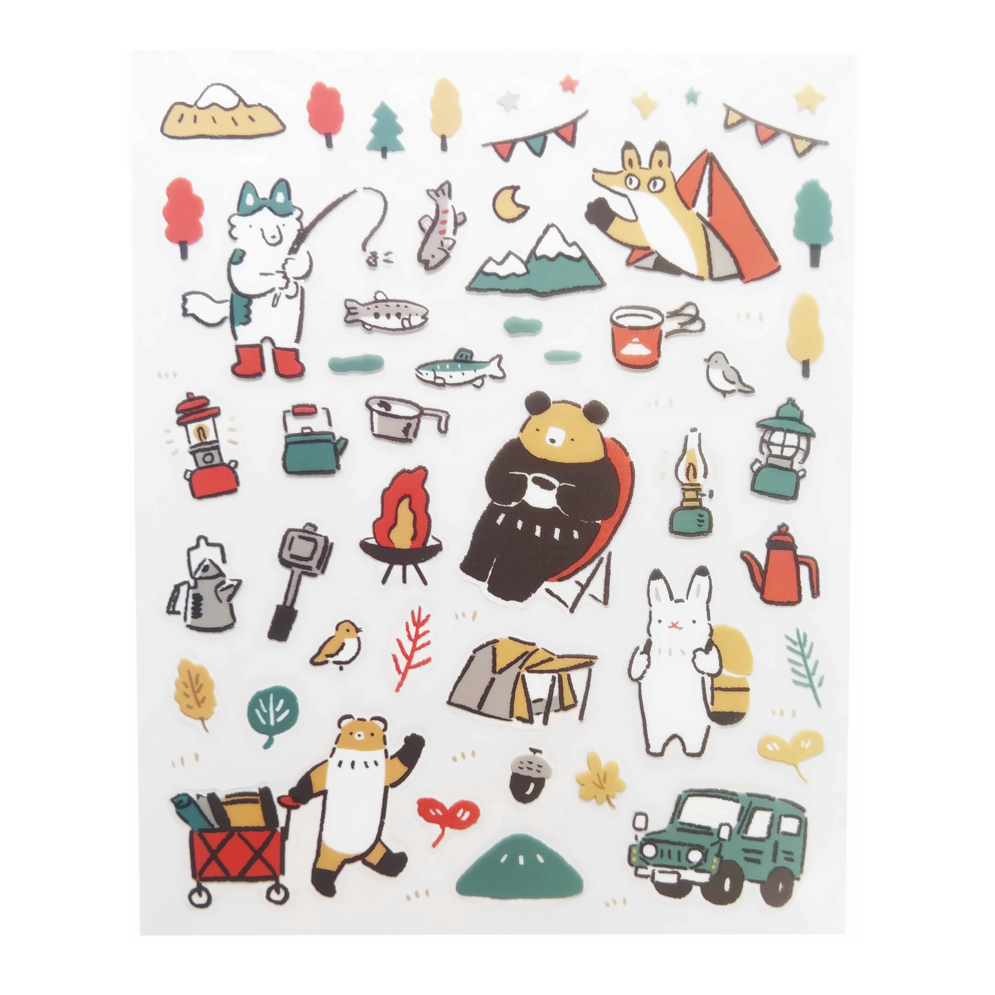 Cozyca x Masao Takahata Transparent Sticker - Fun Camping