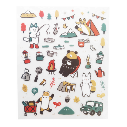 Cozyca x Masao Takahata Transparent Sticker - Fun Camping