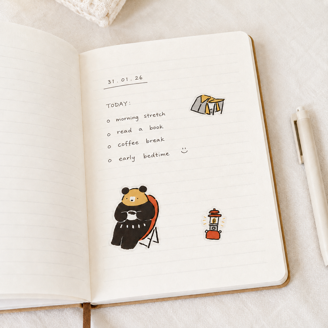 Cozyca x Masao Takahata Transparent Sticker - Fun Camping