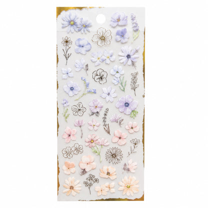 Balmy - Semi Transparent Lavender & Peach Bloom Stickers