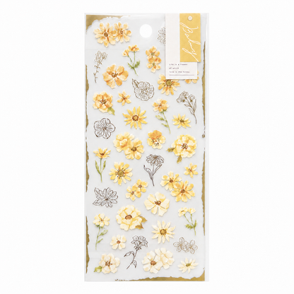 Balmy - Semi Transparent Golden Bloom Sticker Sheet