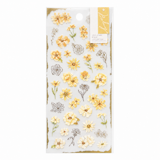 Balmy - Semi Transparent Golden Bloom Sticker Sheet