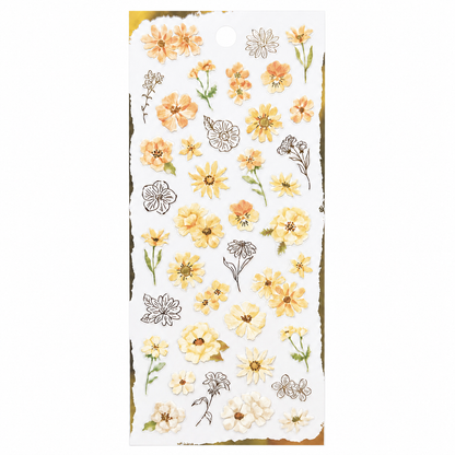Balmy - Semi Transparent Golden Bloom Sticker Sheet