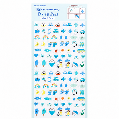 Daily Seal Transparent Stickers - Weather in Blue