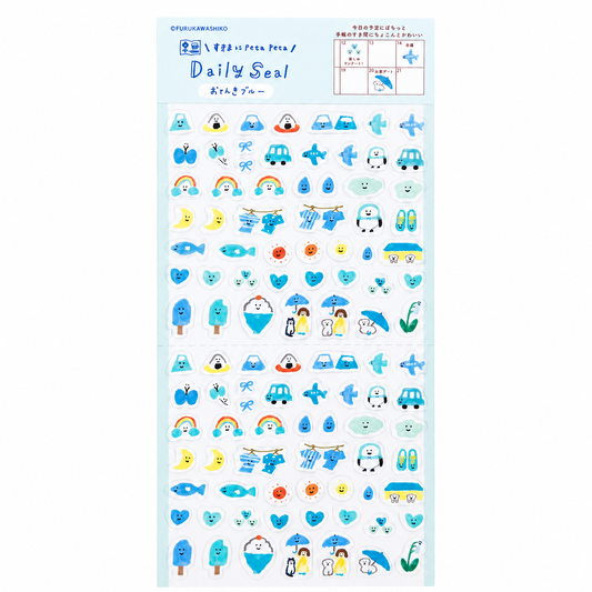 Daily Seal Transparent Stickers - Weather in Blue