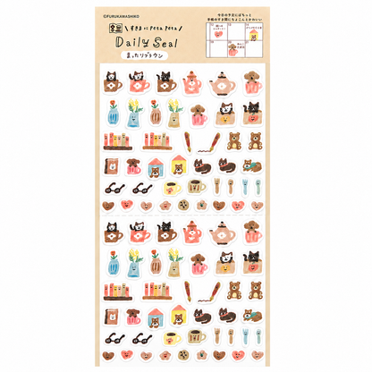 Daily Seal Transparent Stickers - Chill in Brown