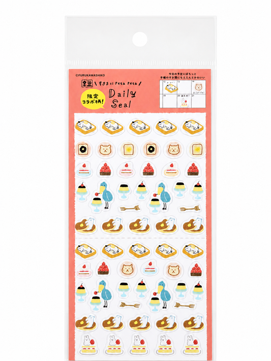 Daily Seal Transparent Stickers - Animals with Dessert